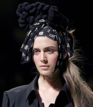 Headscarf from Japanese designer Yohji Yamamoto during the Autumn Winter 2007 2008.jpg
